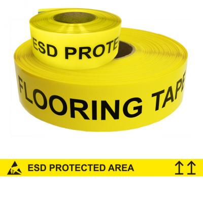 Antistatic Floor Tapes DuraStripe IN-LINE Ergomat Flooring Tape ESD 10 cm x 15 m Yellow Roll Type J